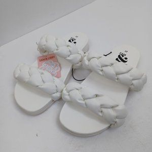 Sam & Libby White Flatform Footbed Slide Sandal Y2K